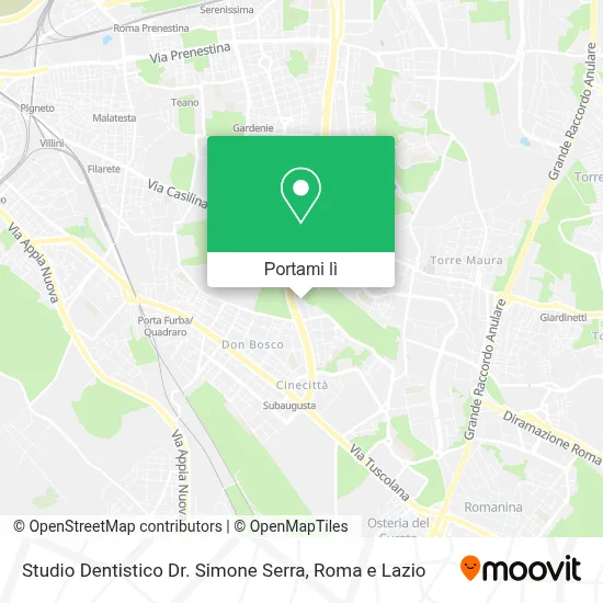 Mappa Studio Dentistico Dr. Simone Serra