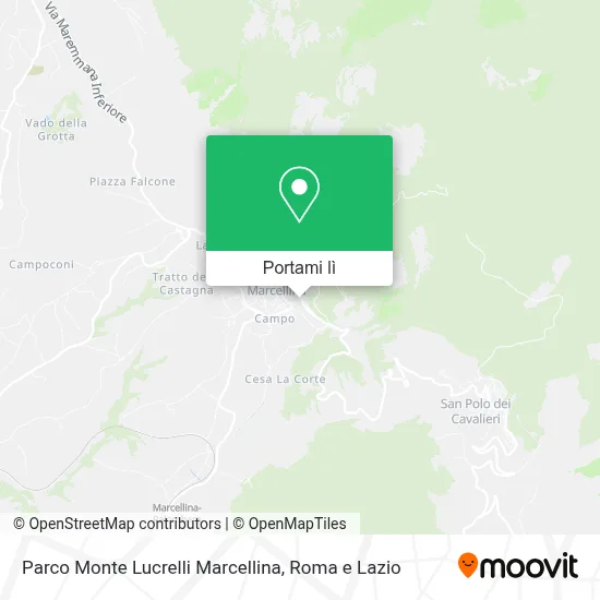 Mappa Parco Monte Lucrelli Marcellina