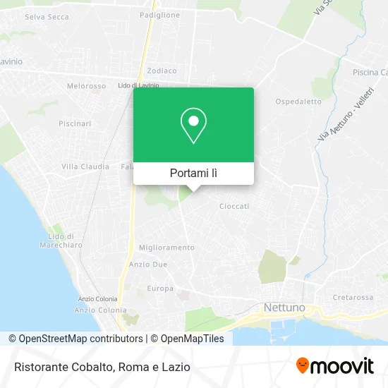 Mappa Ristorante Cobalto