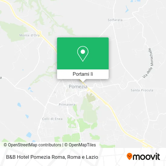 Mappa B&B Hotel Pomezia Roma