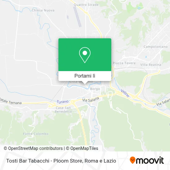 Mappa Tosti Bar Tabacchi - Ploom Store