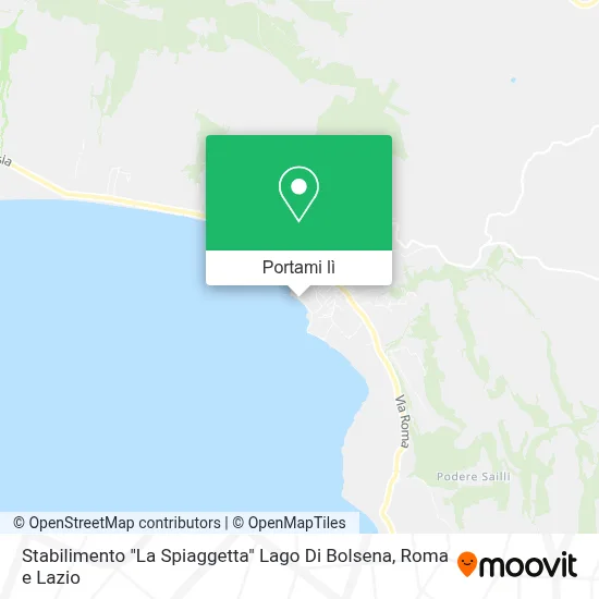 Mappa Stabilimento "La Spiaggetta" Lago Di Bolsena