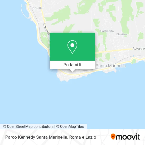 Mappa Parco Kennedy Santa Marinella