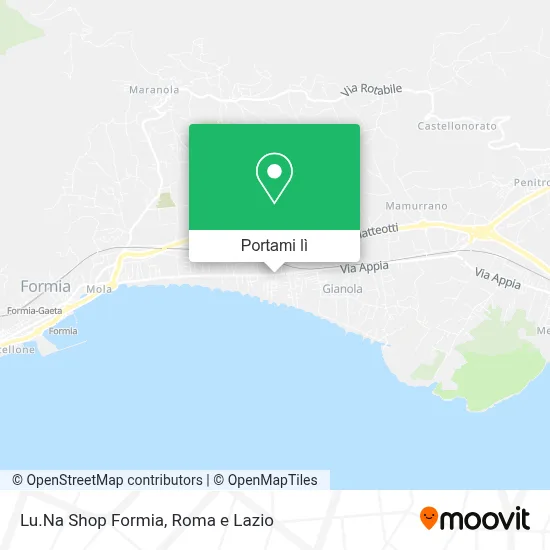 Mappa Lu.Na Shop Formia
