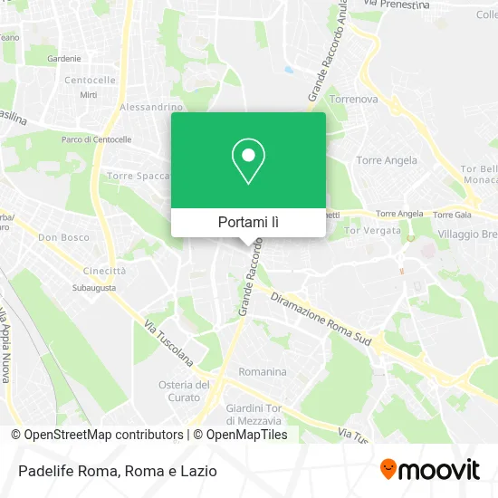 Mappa Padelife Roma
