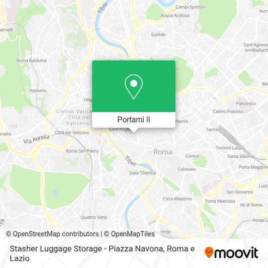 Mappa Stasher Luggage Storage - Piazza Navona