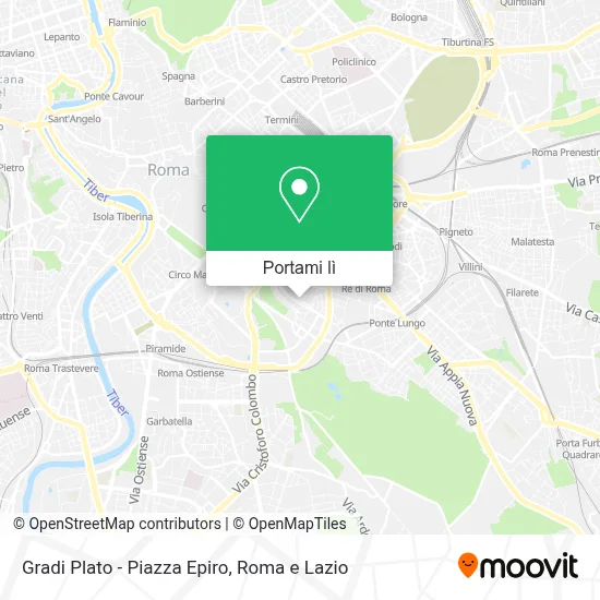 Mappa Gradi Plato - Piazza Epiro