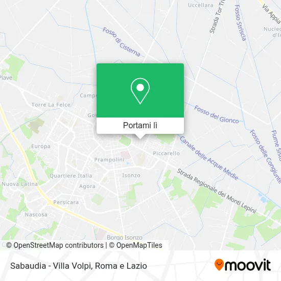 Mappa Sabaudia - Villa Volpi