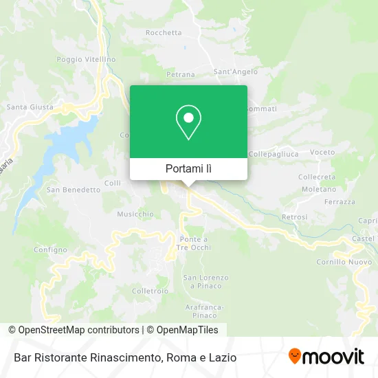 Mappa Bar Ristorante Rinascimento