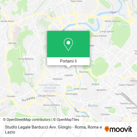 Mappa Studio Legale Barducci Avv. Giorgio - Roma