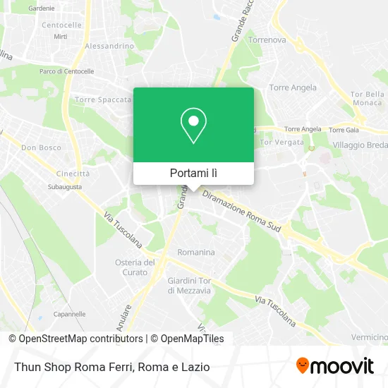 Mappa Thun Shop Roma Ferri