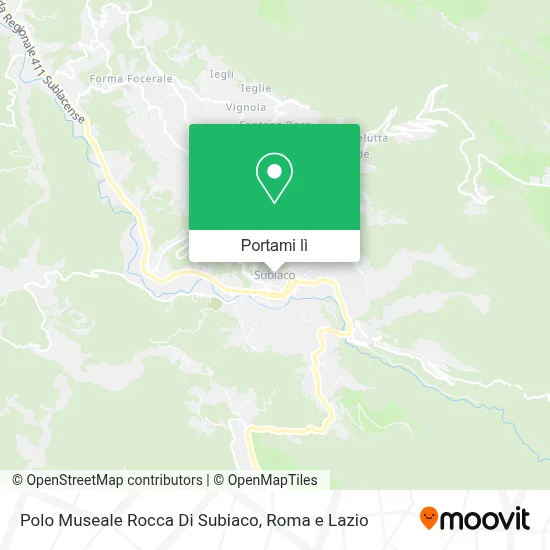 Mappa Polo Museale Rocca Di Subiaco