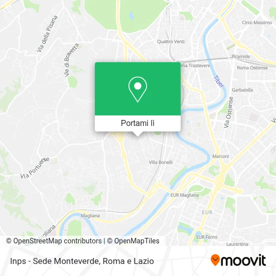 Mappa Inps - Sede Monteverde