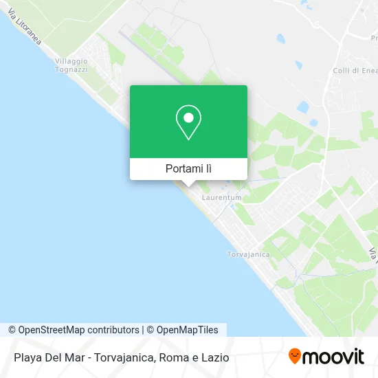 Mappa Playa Del Mar - Torvajanica