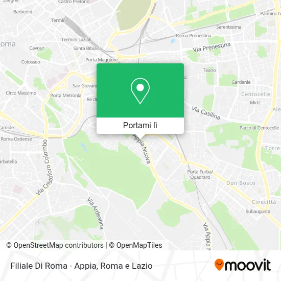 Mappa Filiale Di Roma - Appia