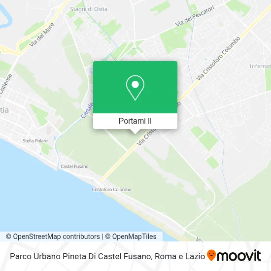 Mappa Parco Urbano Pineta Di Castel Fusano