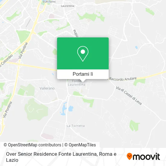 Mappa Over Senior Residence Fonte Laurentina