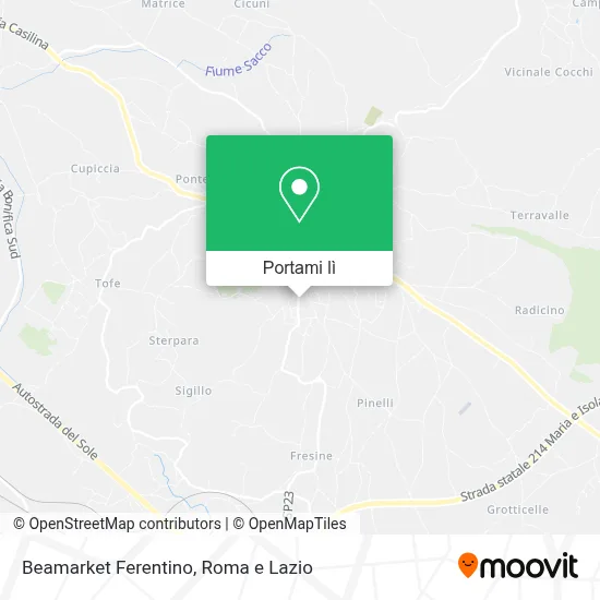 Mappa Beamarket Ferentino