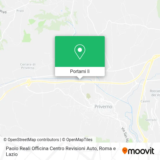 Mappa Paolo Reali Officina Centro Revisioni Auto