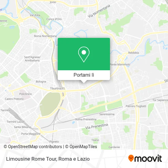 Mappa Limousine Rome Tour
