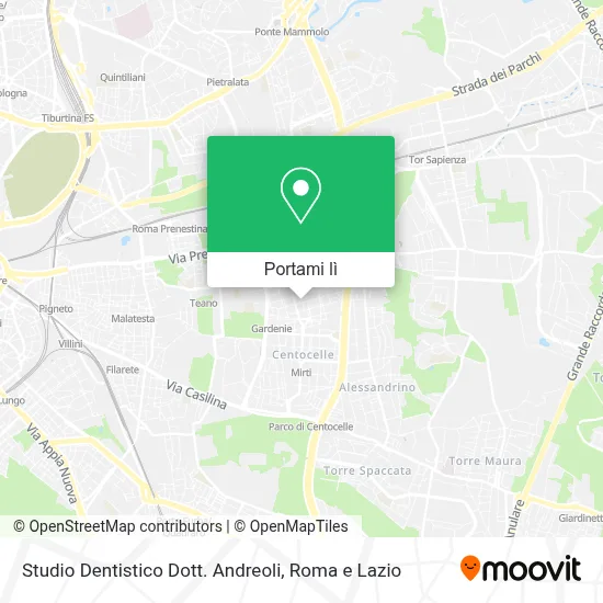 Mappa Studio Dentistico Dott. Andreoli
