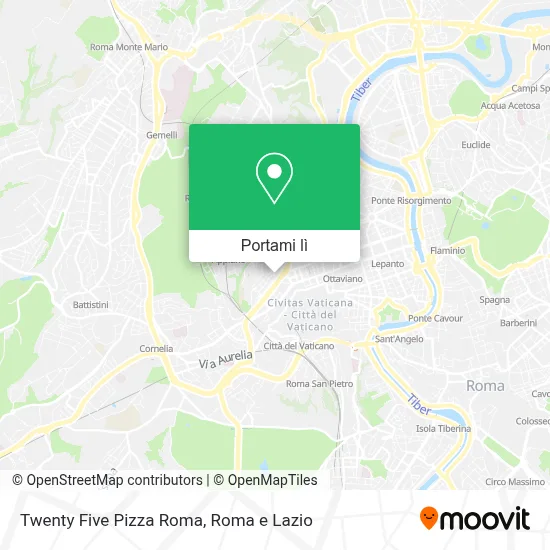 Mappa Twenty Five Pizza Roma