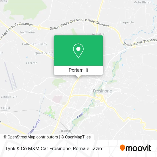 Mappa Lynk & Co M&M Car Frosinone