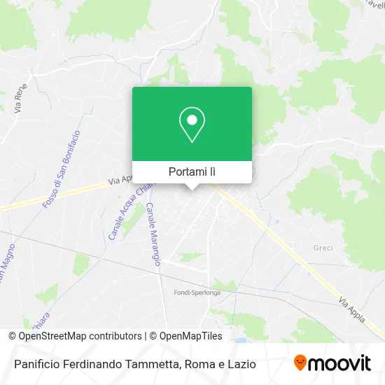 Mappa Panificio Ferdinando Tammetta