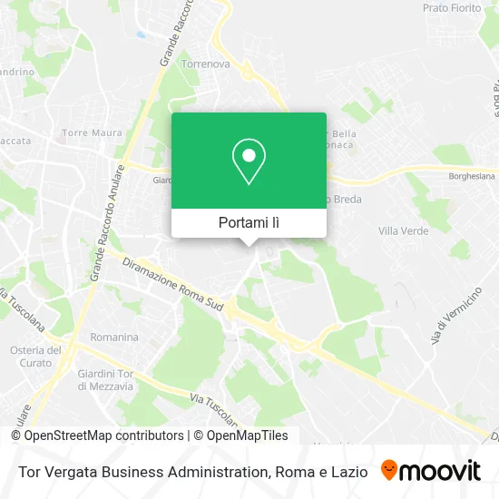 Mappa Tor Vergata Business Administration