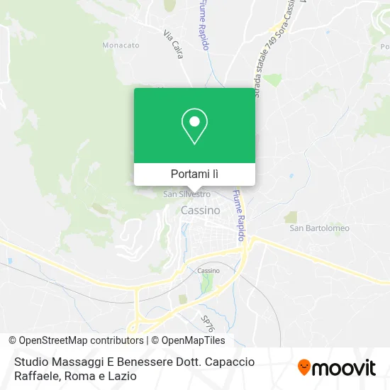 Mappa Studio Massaggi E Benessere Dott. Capaccio Raffaele