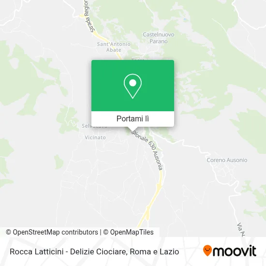 Mappa Rocca Latticini - Delizie Ciociare