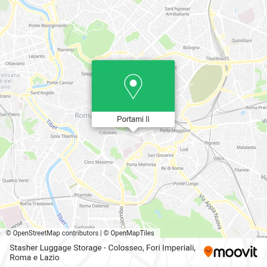 Mappa Stasher Luggage Storage - Colosseo, Fori Imperiali