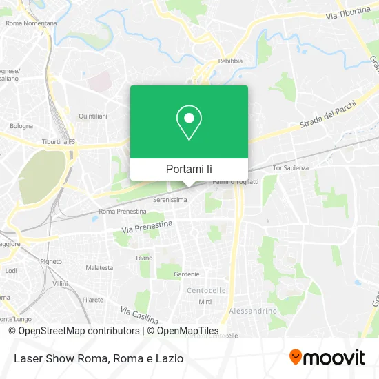 Mappa Laser Show Roma
