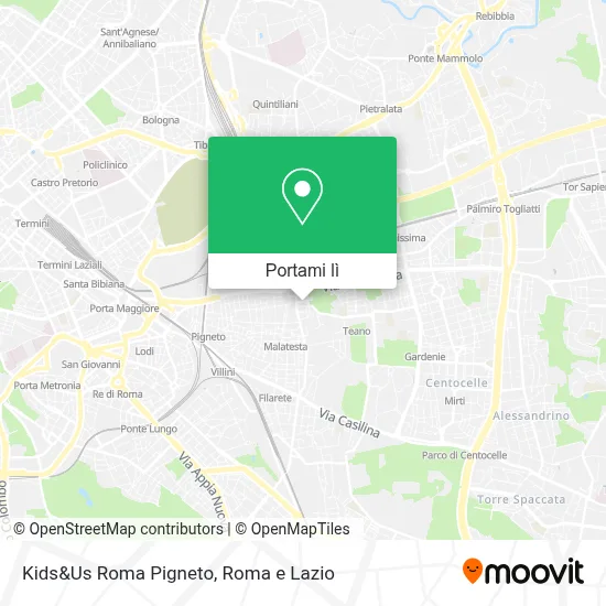 Mappa Kids&Us Roma Pigneto