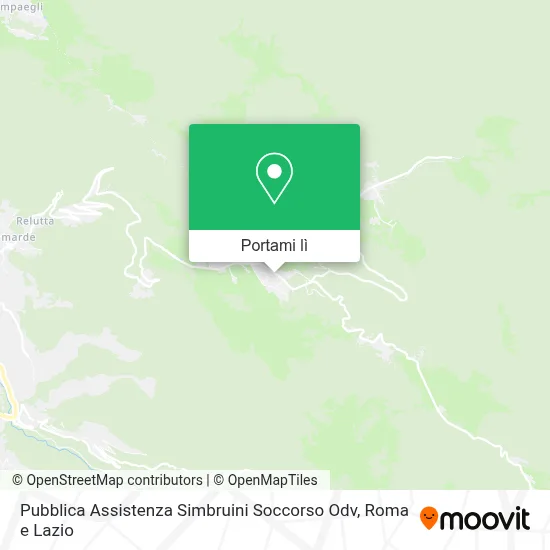 Mappa Pubblica Assistenza Simbruini Soccorso Odv
