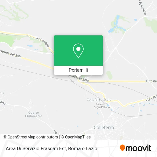 Mappa Area Di Servizio Frascati Est