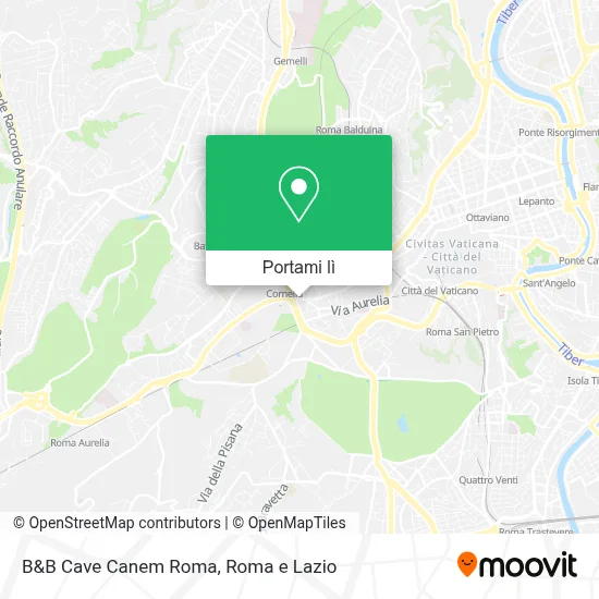 Mappa B&B Cave Canem Roma