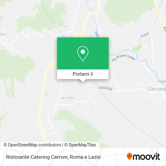Mappa Ristorante Catering Cerroni
