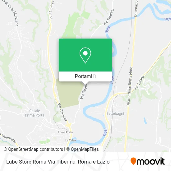 Mappa Lube Store Roma Via Tiberina