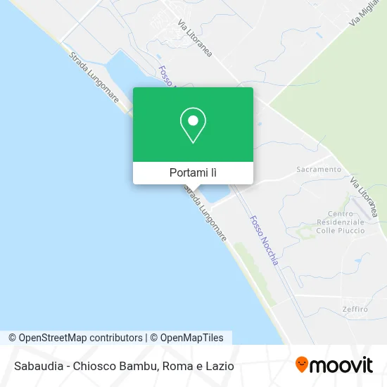 Mappa Sabaudia - Chiosco Bambu