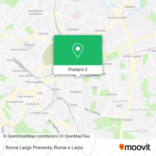 Mappa Roma Largo Preneste