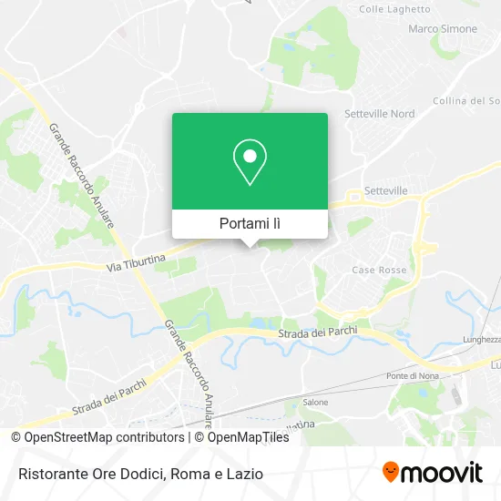 Mappa Ristorante Ore Dodici