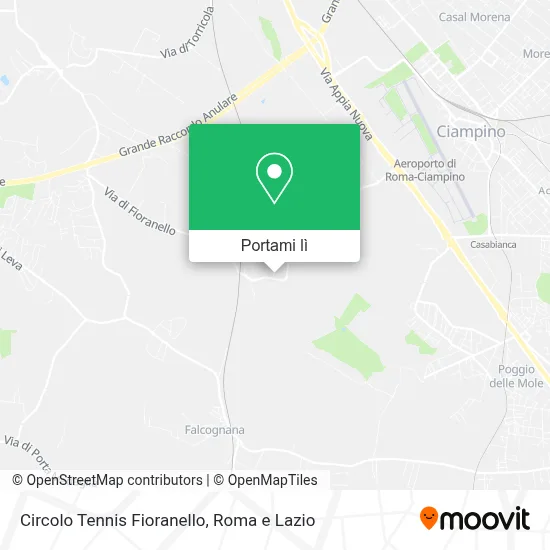 Mappa Circolo Tennis Fioranello