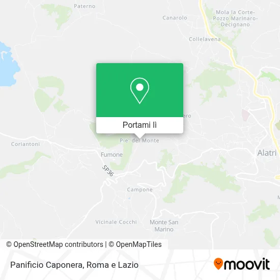 Mappa Panificio Caponera