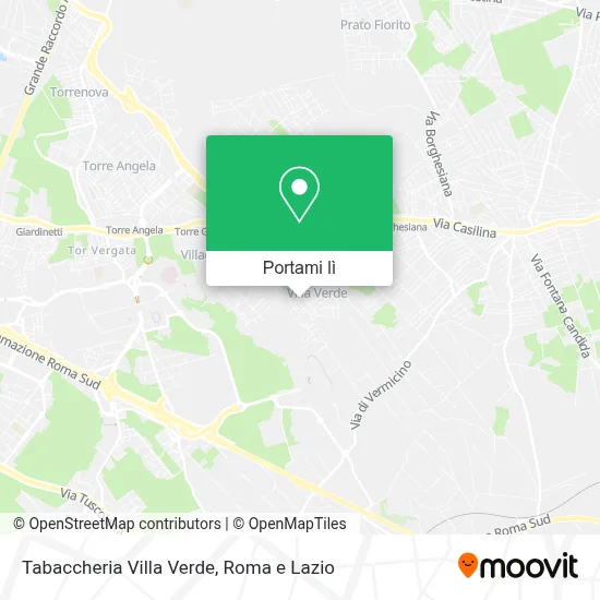 Mappa Tabaccheria Villa Verde