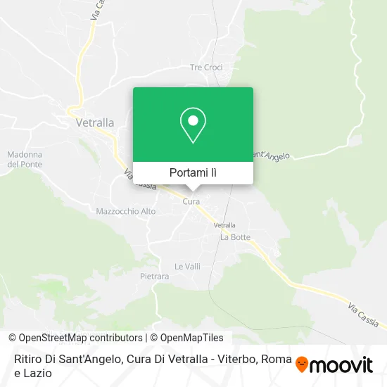 Mappa Ritiro Di Sant'Angelo, Cura Di Vetralla - Viterbo