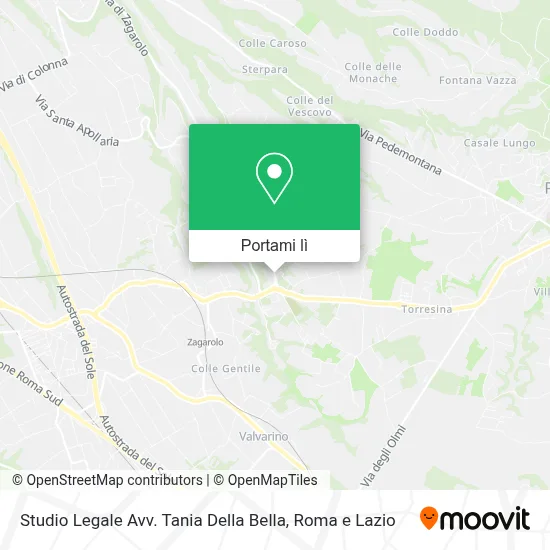 Mappa Studio Legale Avv. Tania Della Bella