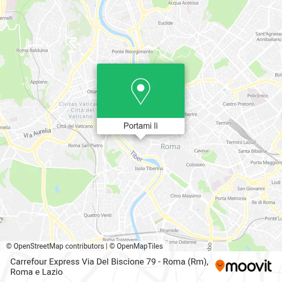 Mappa Carrefour Express Via Del Biscione 79 - Roma (Rm)