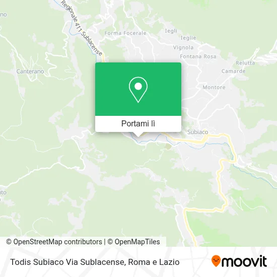 Mappa Todis Subiaco Via Sublacense