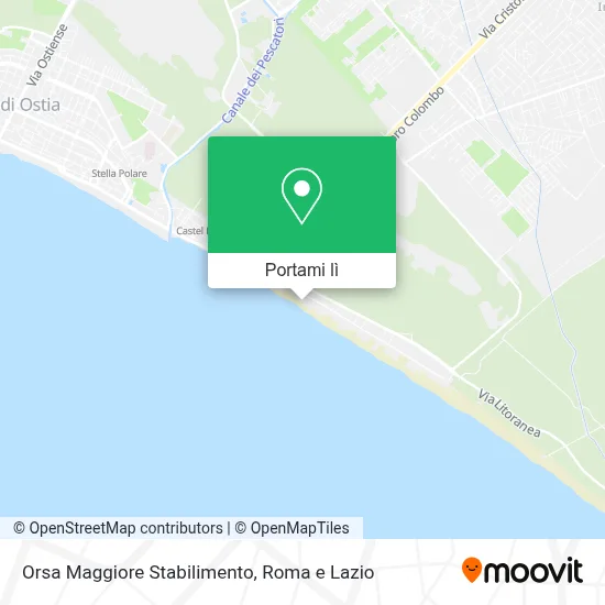 Mappa Orsa Maggiore Stabilimento